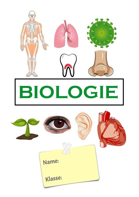 Biologie Deckblatt Deckblätter für Bio als PDF happycolorz de