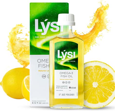 Lysi Omega 3 Fish Oil Lemon Flavor 1600 Mg Omega 3s Per