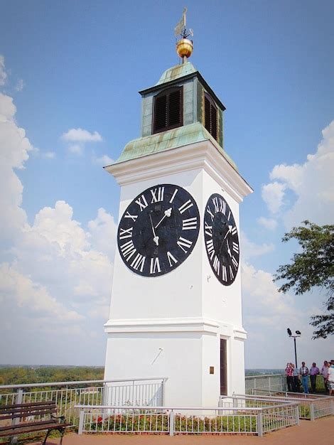 Premium Photo | Baroque clock tower at petrovaradin fortress