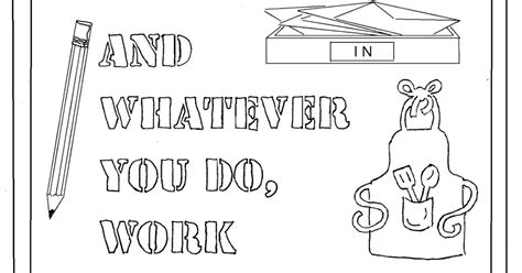 Colossians 3 23 Coloring Sheet Coloring Pages