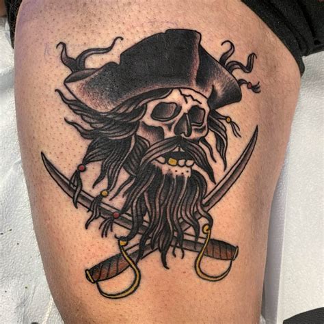 Traditional Pirate Skull Tattoos
