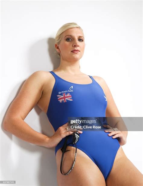 World And Olympic Champion Swimmer Rebecca Adlington Poses During A