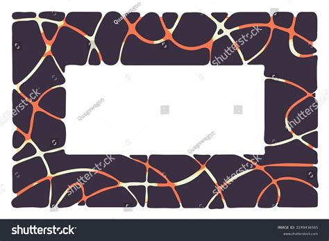 Volcanic Rock Frame Border Igneous Rock Stock Vector Royalty Free