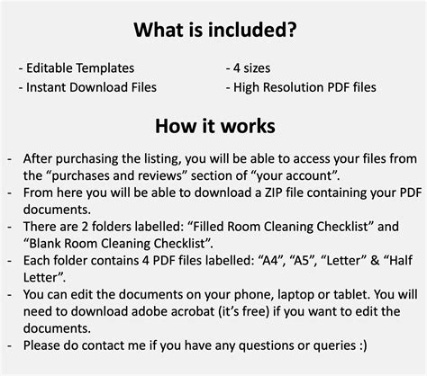 Editable Room Cleaning Checklist Room Cleaning Printable Cleaning