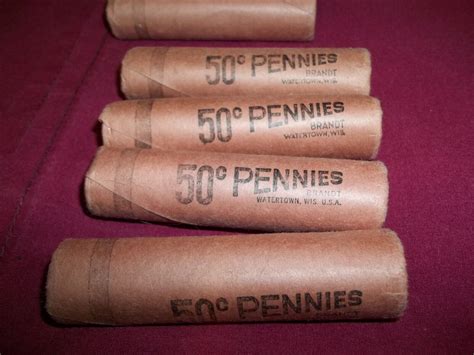 D Obw Shotgun Paper Wrap Lincoln Cent Penny Roll Bu Unopened