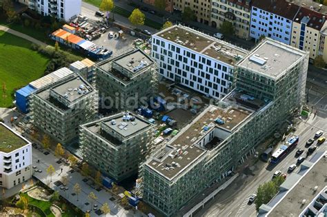 Luftbild M Nchen Herbstluftbild Baustelle Zum Neubau Eines Wohn Und