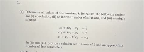 A Determine All Values Of The Constant K Studyx