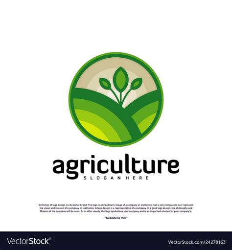 Agriculture logo concept nature farm design Vector Image