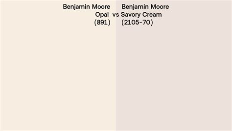 Benjamin Moore Opal Vs Savory Cream Side By Side Comparison