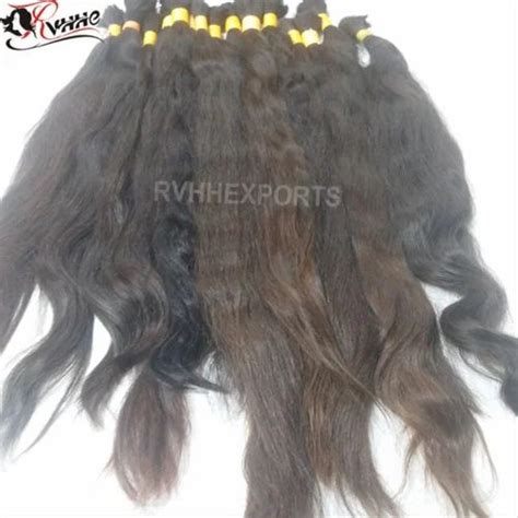 Natural Human Hair Bulk Cuticle Aligned Raw Indian Temple Hair