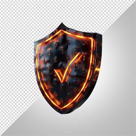 Premium PSD 3d Shield Icon Isolated On White Background