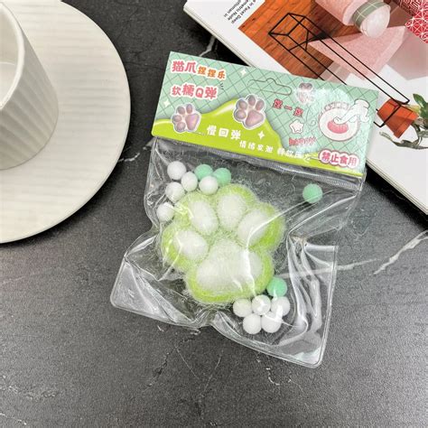 Cartoon Kawaii Plush Cat Paw PU Slow Rebound Toy Creative Fidgeting