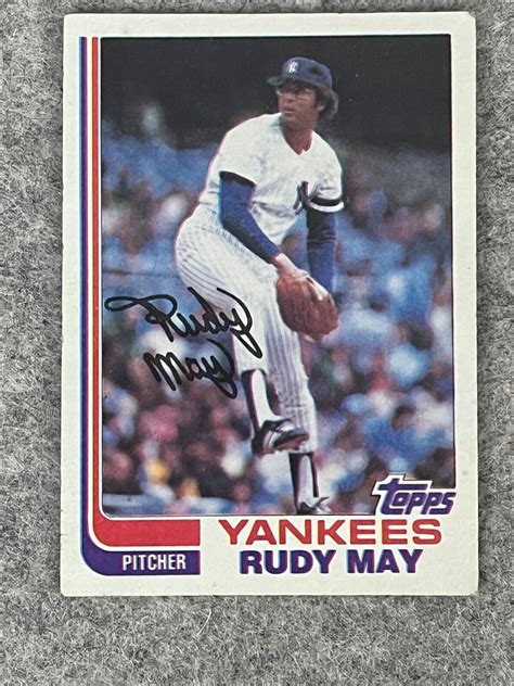 1982 Topps 735 Rudy May New York Yankees Excellent Condition EBay