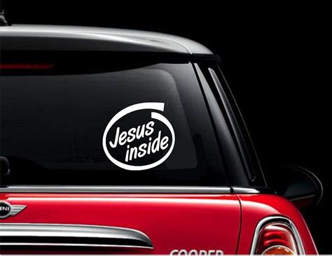 Jesus Inside Decal Christian Car Vinyl Decal By Stormpass