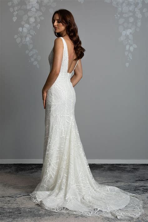 Farrah Vinka Design Beaded And Embroidered Lace Wedding Gown