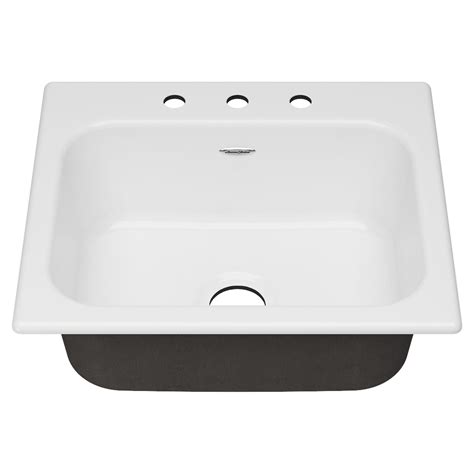 Quince X Inch Cast Iron Hole Drop In Single Bowl Kitchen Sink