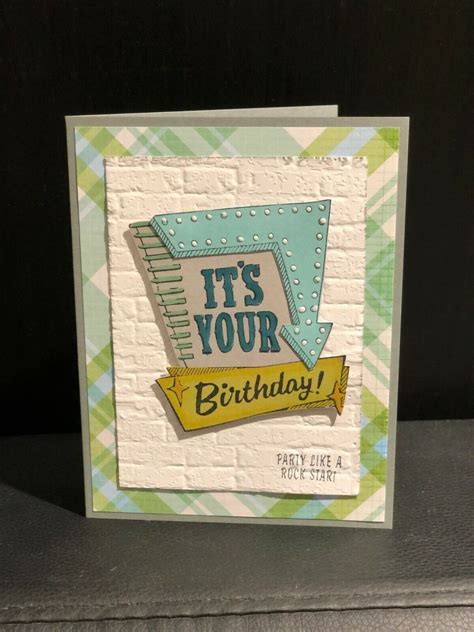 Diy Stampin Up Marquee Messages Birthday And Awesome Handmade Card