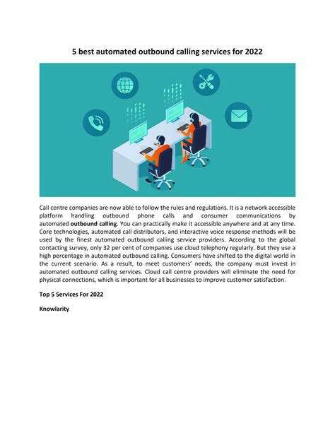 5 best automated outbound calling services for 2022 by Knowlarity
