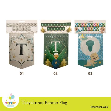 Jual Banner Flag Bunting Flag Tasyakuran Aqiqah Khitan Anak