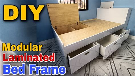 Diy Paano Gumawa Ng Double Size Bed Frame With Drawers And Storage