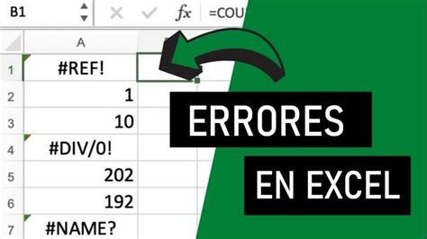 Los 8 Errores De Excel ¿cómo Solucionarlo