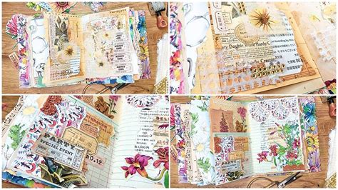 ️🎄craftmas Day 2 Vintage Junk Journal With Me Collaging Tips