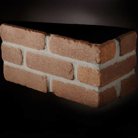 MARION CERAMICS 440 Colonial Brown Tumbled Vee Brick Drohan Brick