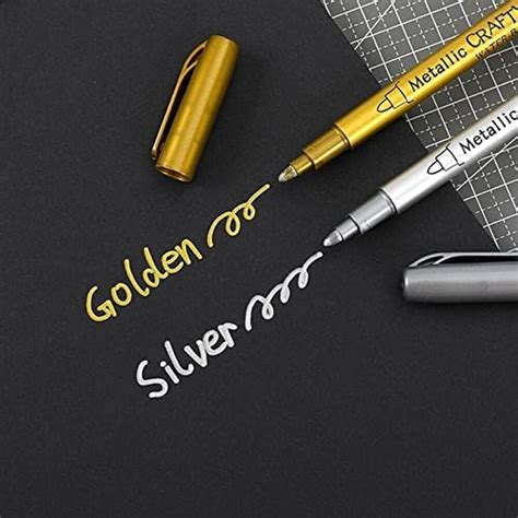 Kavya Craft Present Metallic Craftwork Pens Waterproof Permanent Art