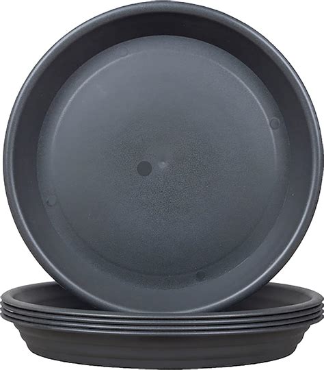 X Heavy Duty Black Small Large Plastic Saucer Planter Plant Pot