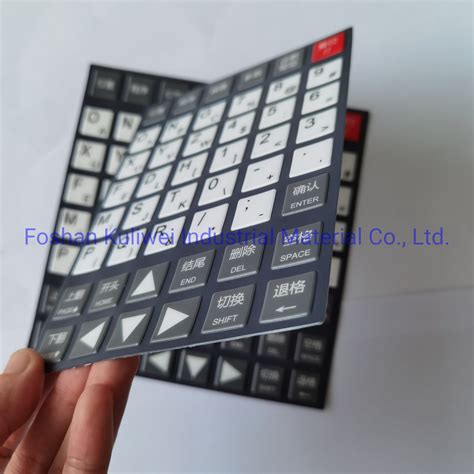 Custom High Quality Numeric PC Pet Flat Button Membrane Switch Panel