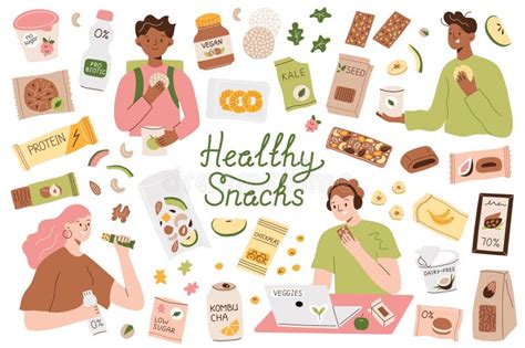 Cartoon Healthy Snacks Stock Illustrations – 1,222 Cartoon Healthy Snacks Stock Illustrations ...