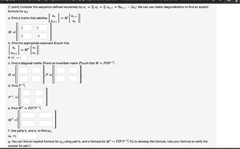 Solved Point Consider The Sequence Defined Recursively Chegg