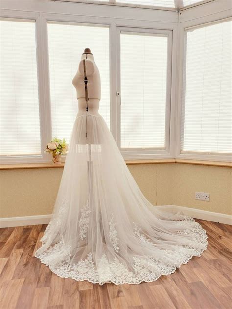 Bridal Detachable Overlay Removable Overskirt Bespoke Etsy Canada