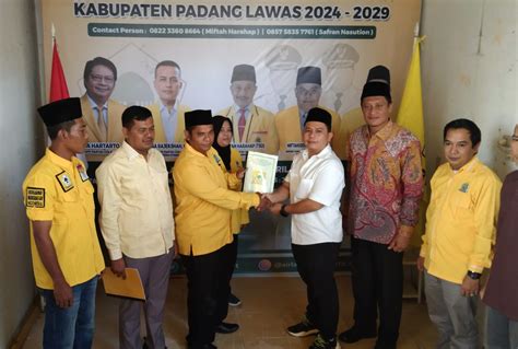 Putra Mahkota HA Fauzan Menyusul Daftar Ke DPD Golkar Palas WASPADA