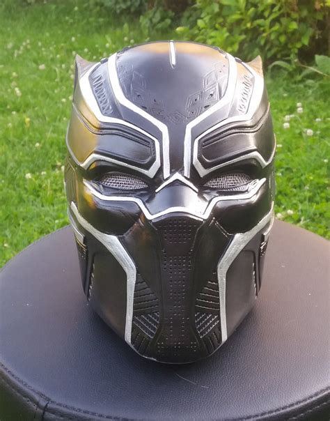 Black Panther Helmet Wearable Finished 1 1 Life Size Replica Etsy