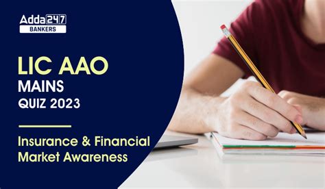 Insurance And Fm Awareness Quiz For Lic Ado Mains 2023 13th April