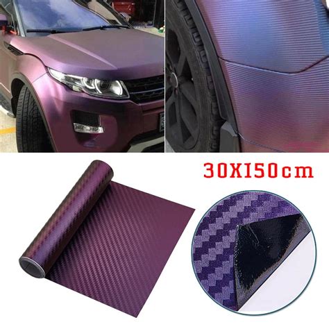 Rooha Purple Blue Chameleon Carbon Fiber Vinyl Film Color Change Auto