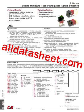 E Datasheet Pdf C K Components