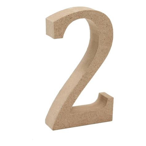 Mdf Wooden Number 2 8cm Hobbycraft