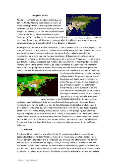 Geograf A De Asia Resumen Geograf A De Asia Asia Es El Continente