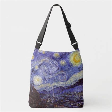 Vincent Van Gogh Starry Night Vintage Fine Art Crossbody Bag Zazzle