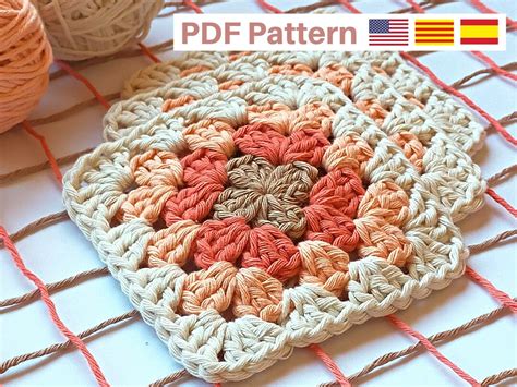 Easy Granny Square Crochet Pattern For Beginners Step By Step Etsy