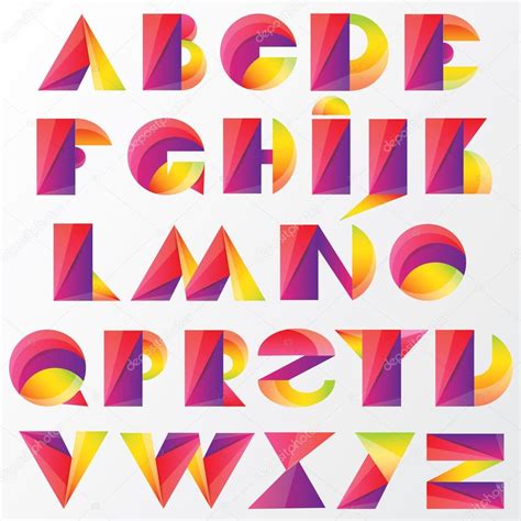 Abstract Bold Alphabet Letters Stock Vector Image By Dianahlevnjak