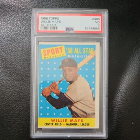 1958 Topps Sport Magazine 58 All Star Selection 486 Willie Mays EBay