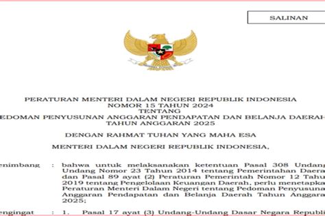 Pedoman Penyusunan Apbd Tahun Peraturan Mendagri Nomor Tahun