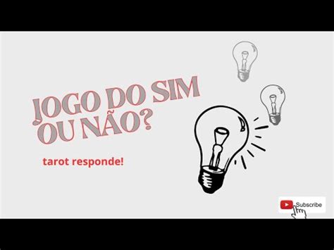 Jogo do Sim ou Não Mentalize nas suas perguntas que o Tarot