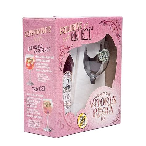 Kit Gin Vitória Régia Rose Orgânico 750ml Compre Bebidas Online