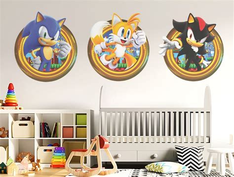 Peel And Stick Sonic The Hedgehog Wall Sticker Amy Wall Art Nintendo