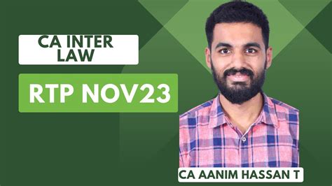 Ca Inter Law Rtp Nov Exams Ca Aanim Hassan T Hassan Academia