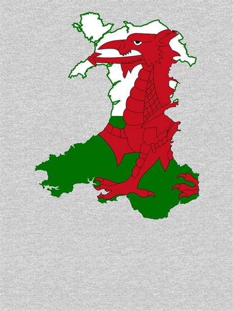 Flag Map Of Wales T Shirt For Sale By Abbeyz71 Redbubble Flag